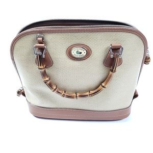 Dooney Bourke tan zip satchel I901 purse